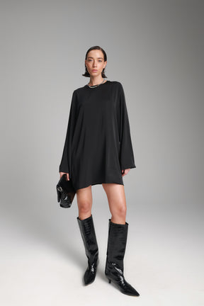 שמלת אודרי שחורה