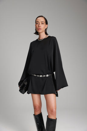 שמלת אודרי שחורה