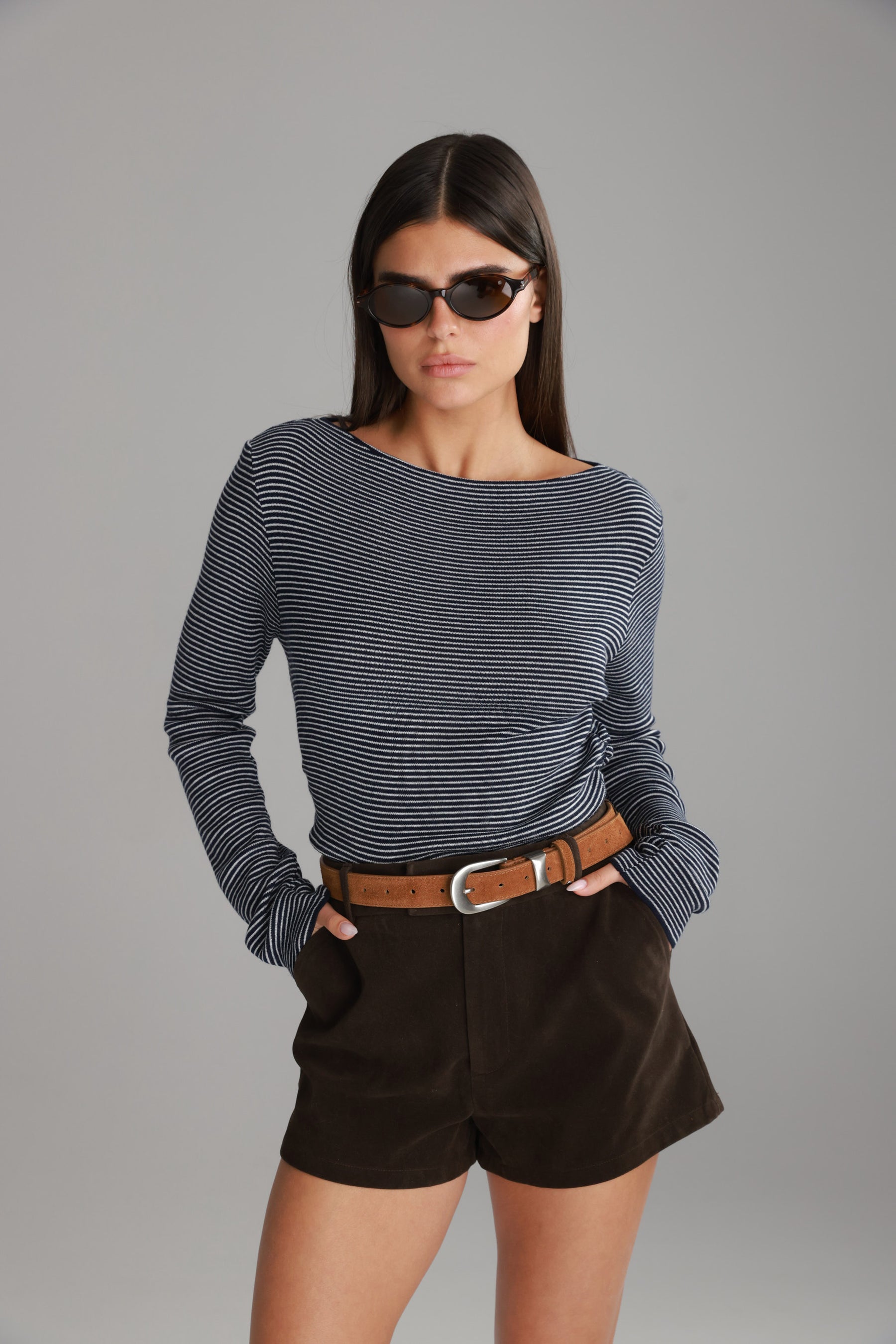 חולצת אנג'ל נייבי/לבן