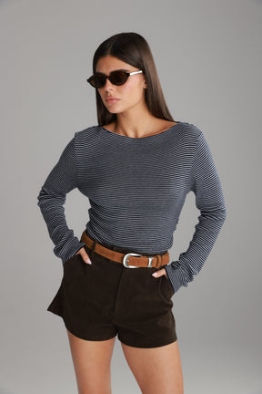 חולצת אנג'ל נייבי/לבן