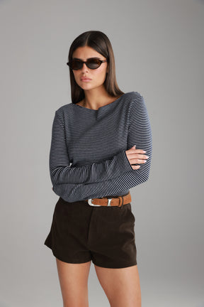 חולצת אנג'ל נייבי/לבן