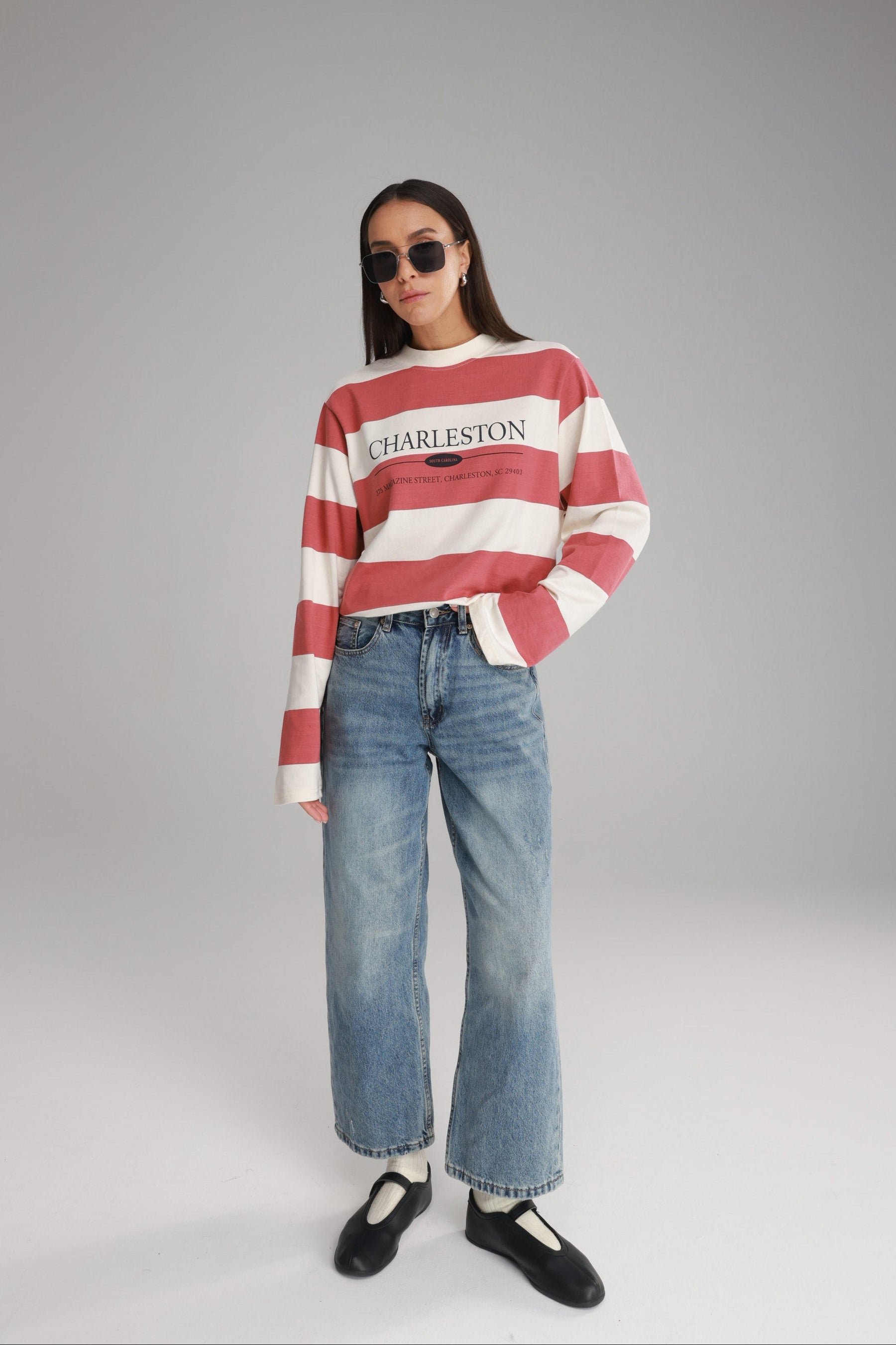 חולצת ג'ורג'ינה חמרה/שמנת