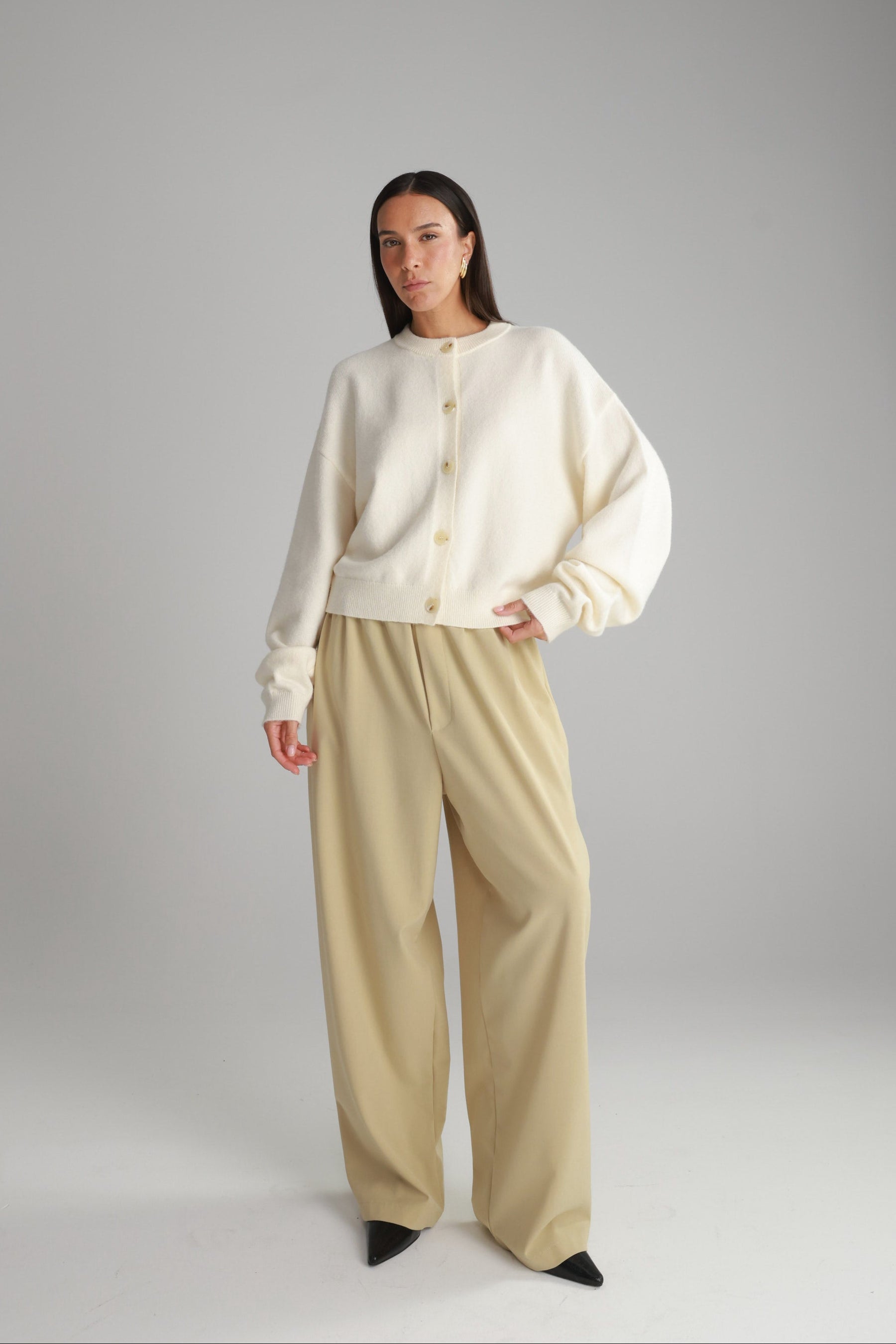 סוודר מלודי שמנת