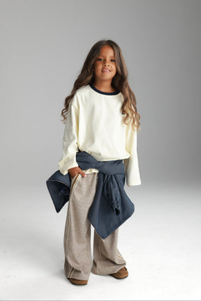 חולצת פייל שמנת