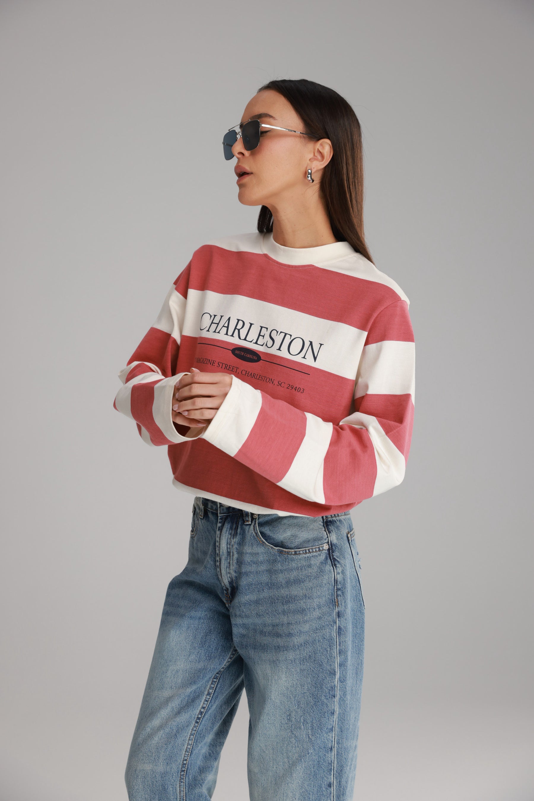 חולצת ג'ורג'ינה חמרה/שמנת