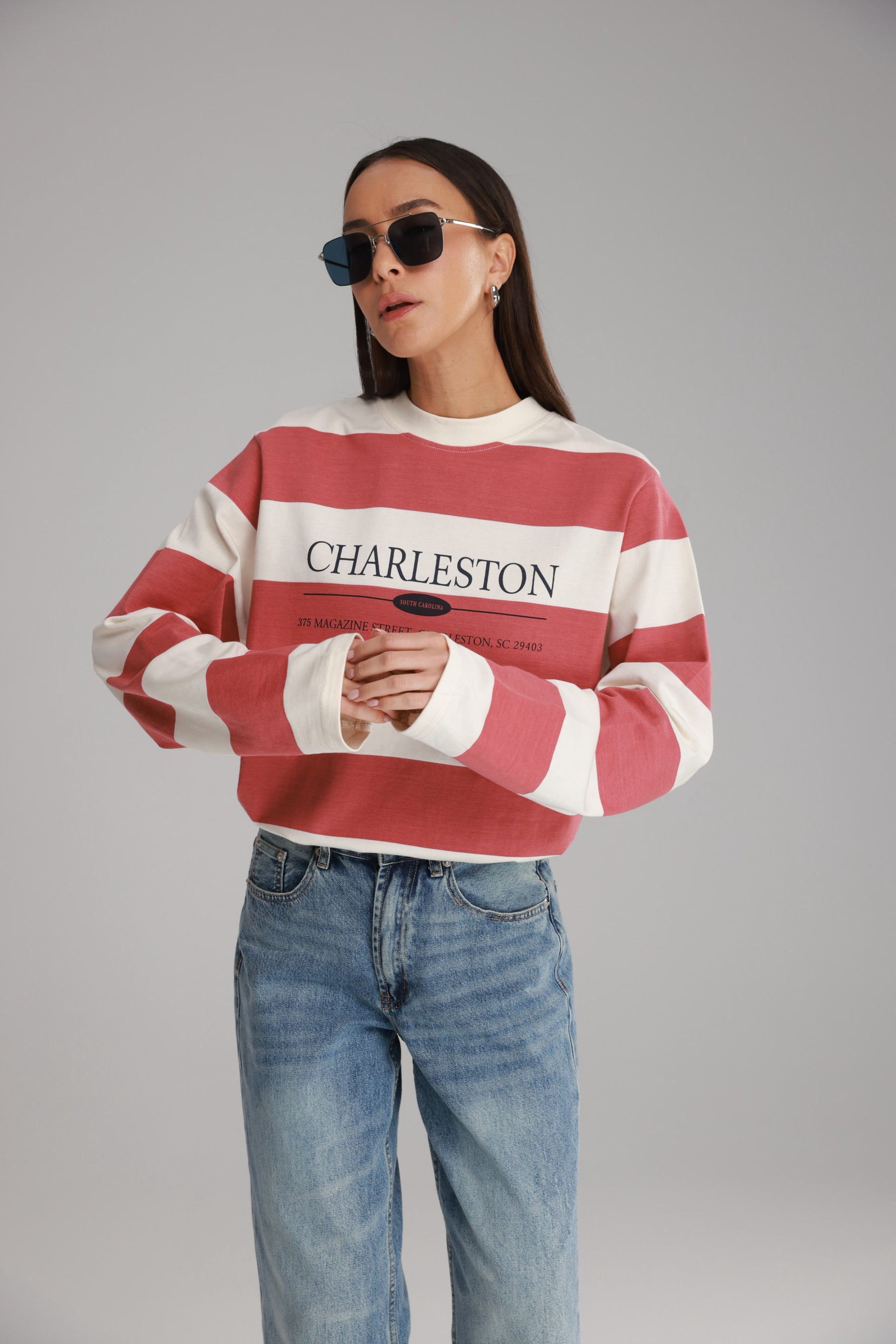 חולצת ג'ורג'ינה חמרה/שמנת