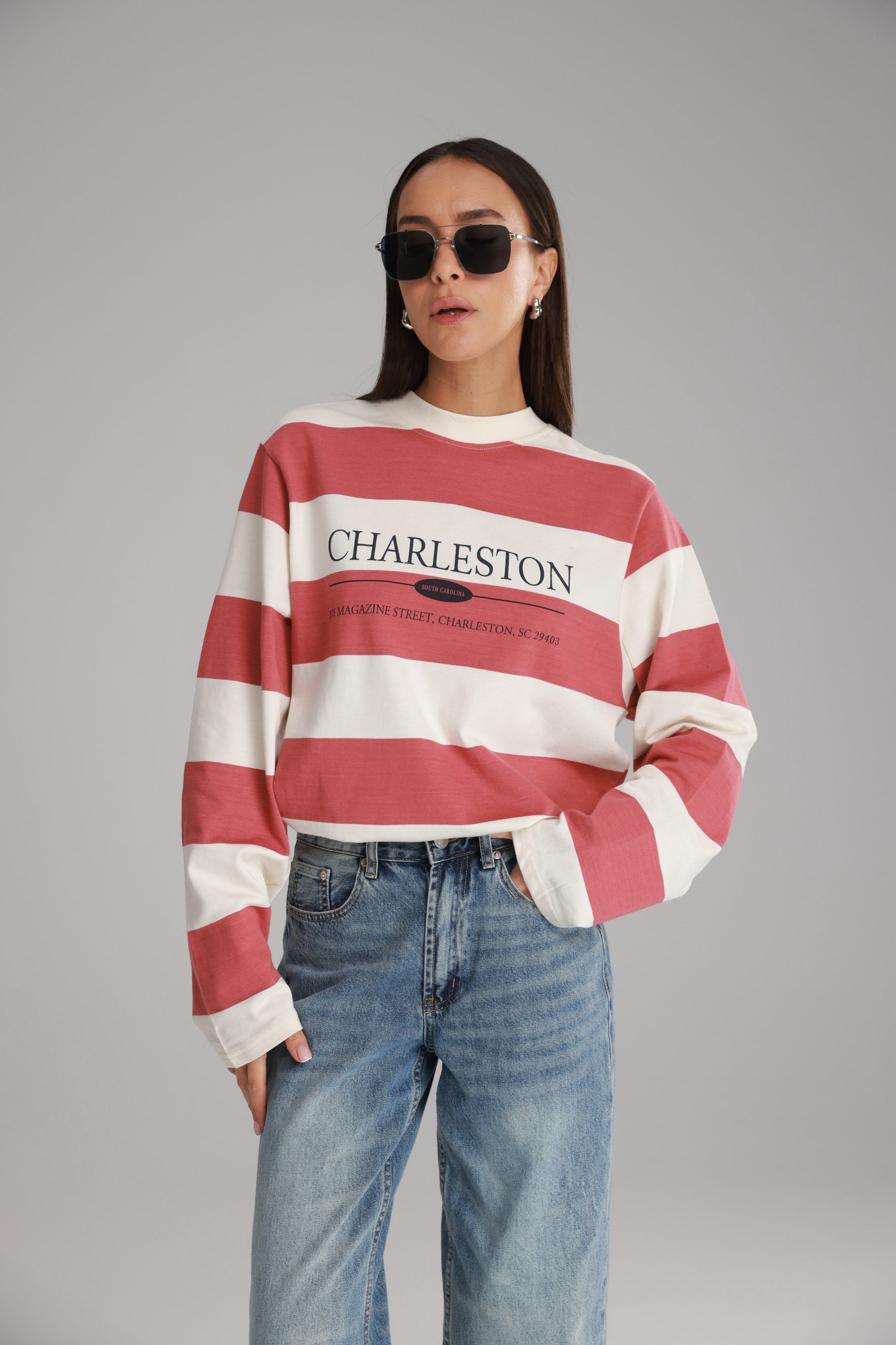 חולצת ג'ורג'ינה חמרה/שמנת