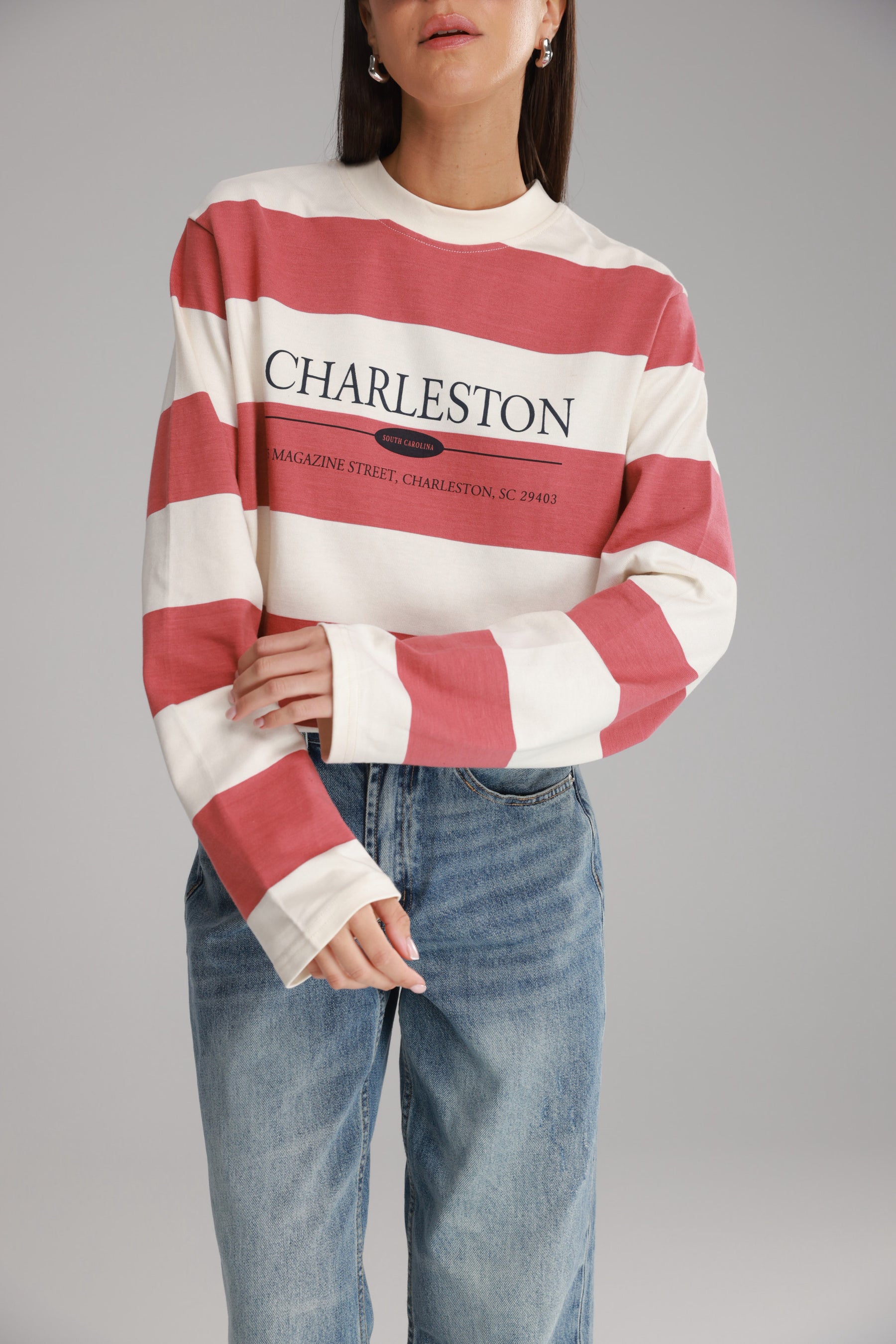 חולצת ג'ורג'ינה חמרה/שמנת