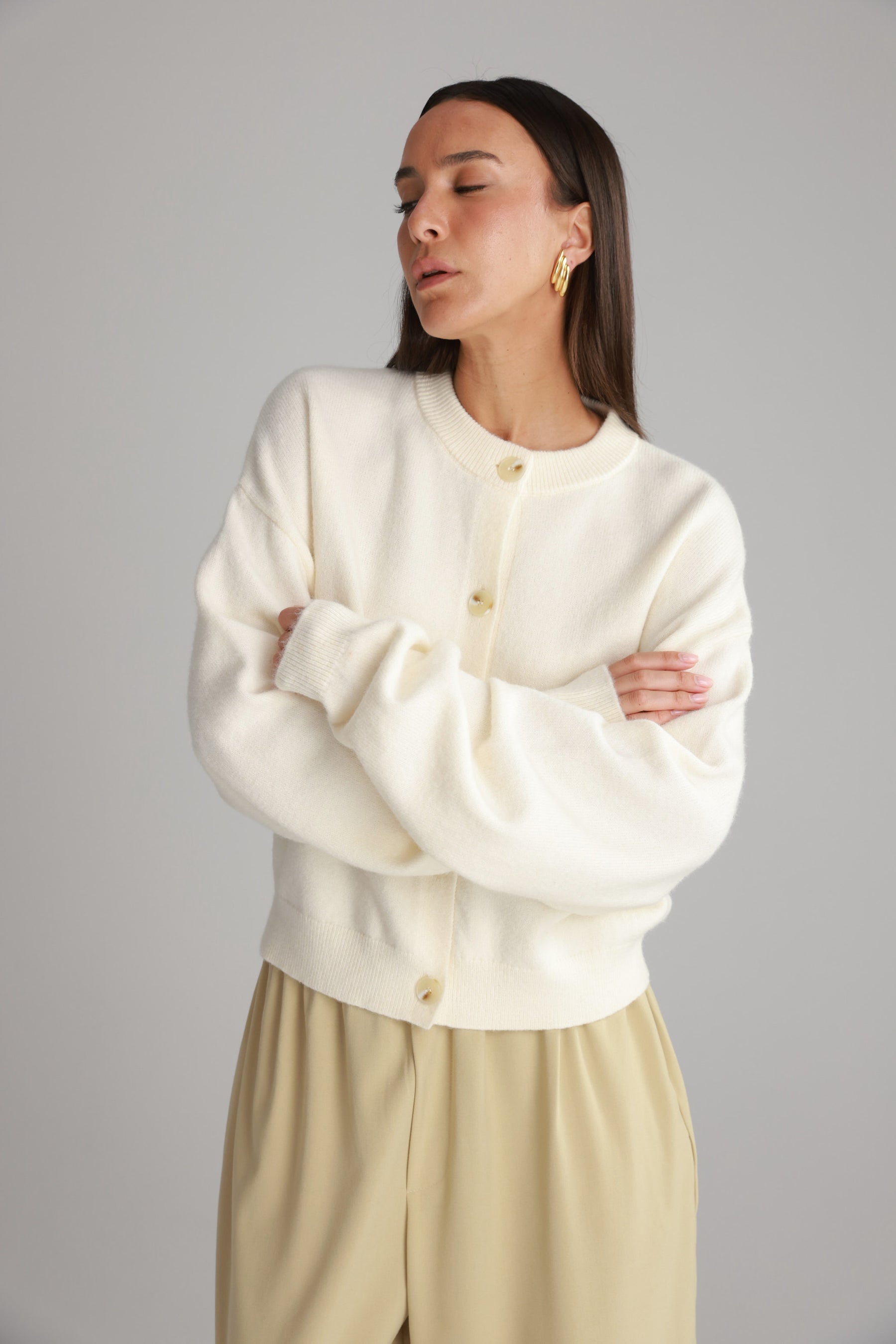 סוודר מלודי שמנת