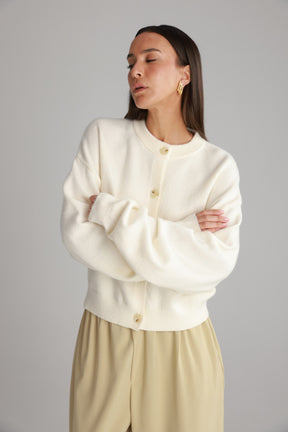 סוודר מלודי שמנת