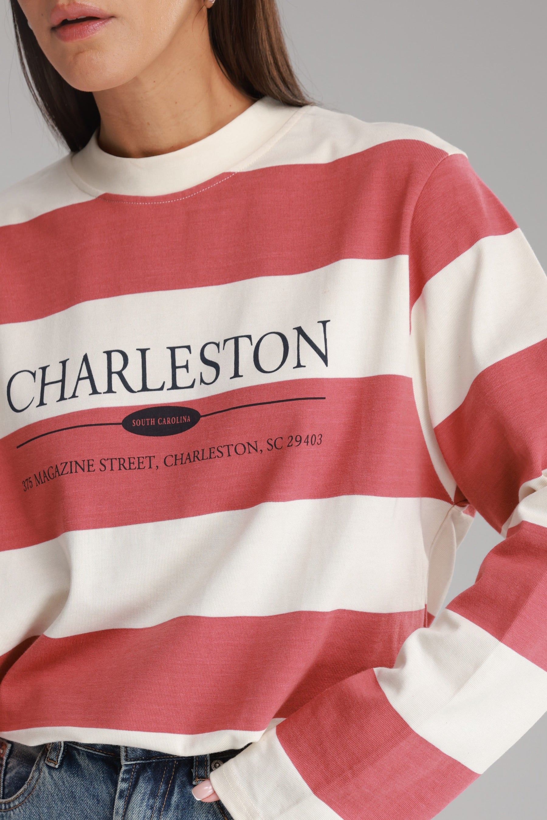 חולצת ג'ורג'ינה חמרה/שמנת