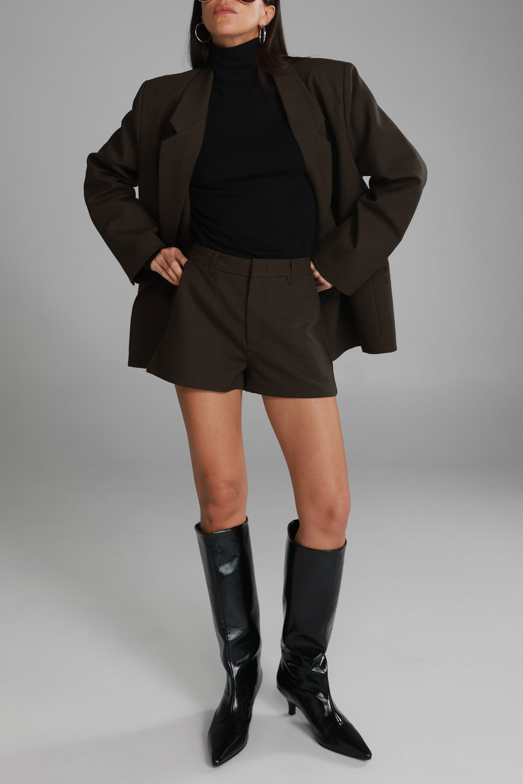 מכנסי הנרי קצרים משובצים