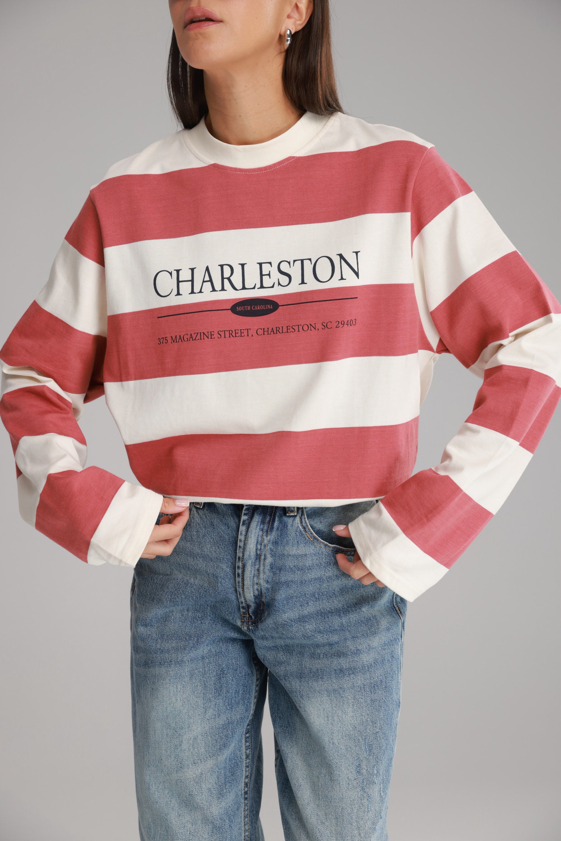 חולצת ג'ורג'ינה חמרה/שמנת