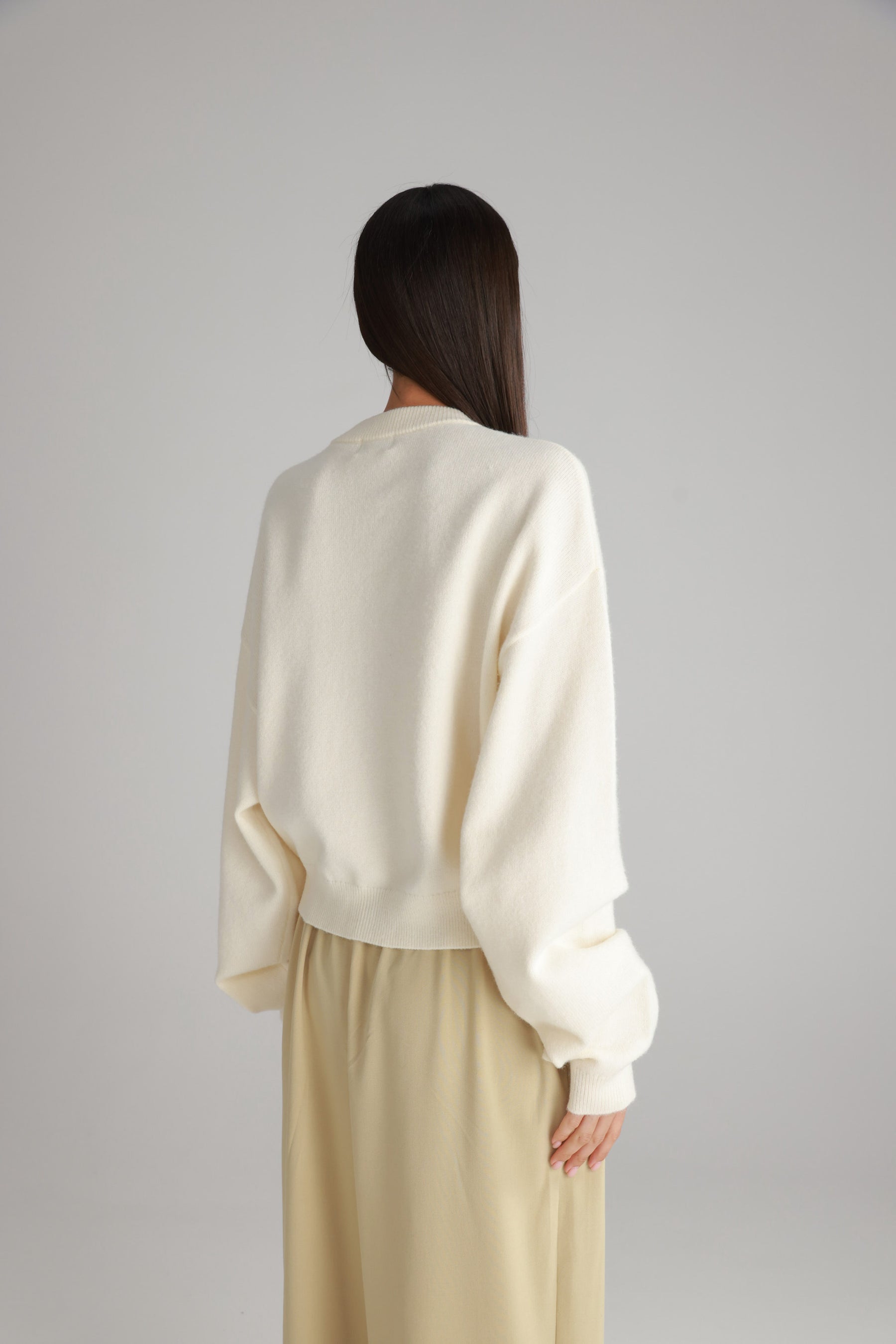 סוודר מלודי שמנת