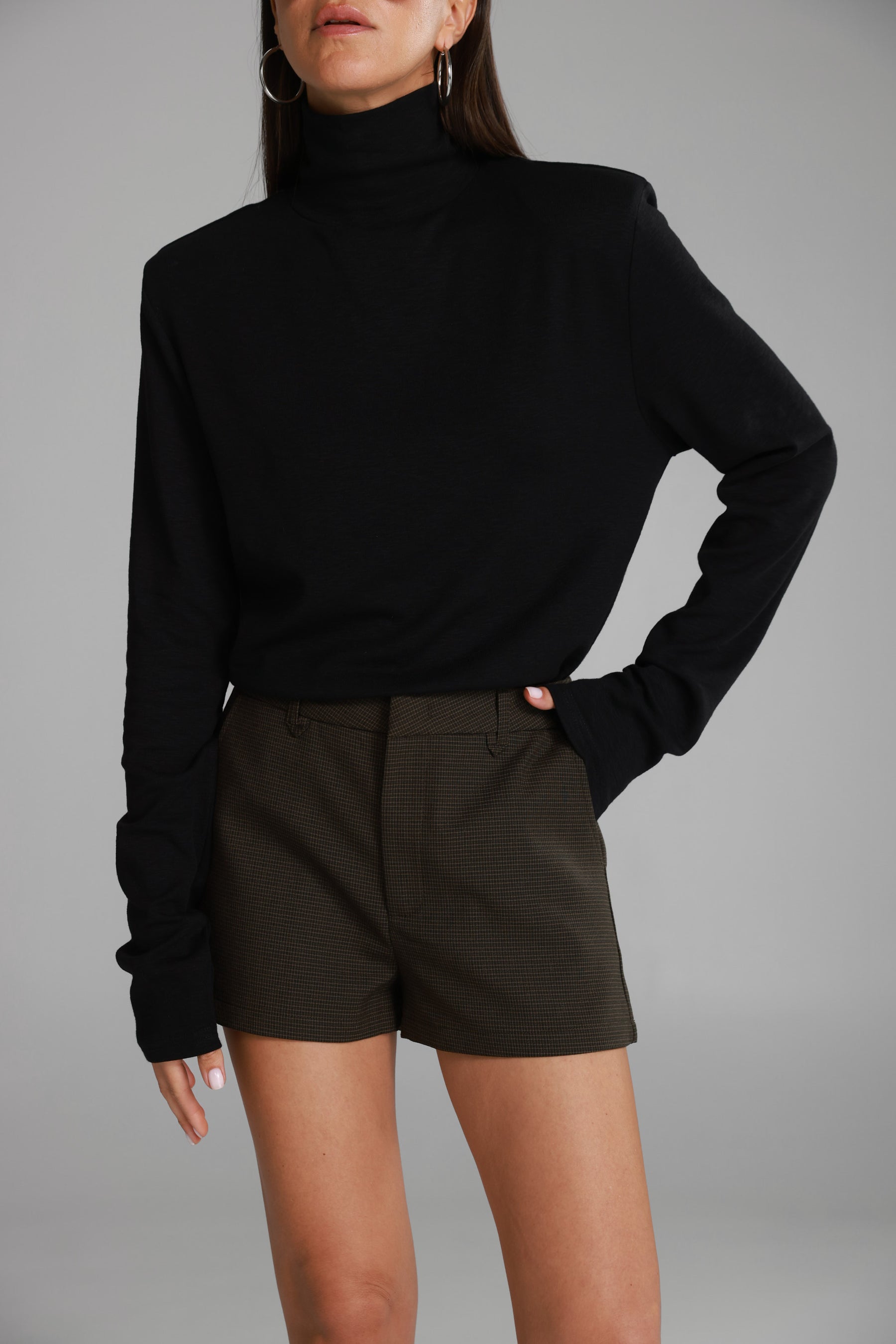 מכנסי הנרי קצרים משובצים