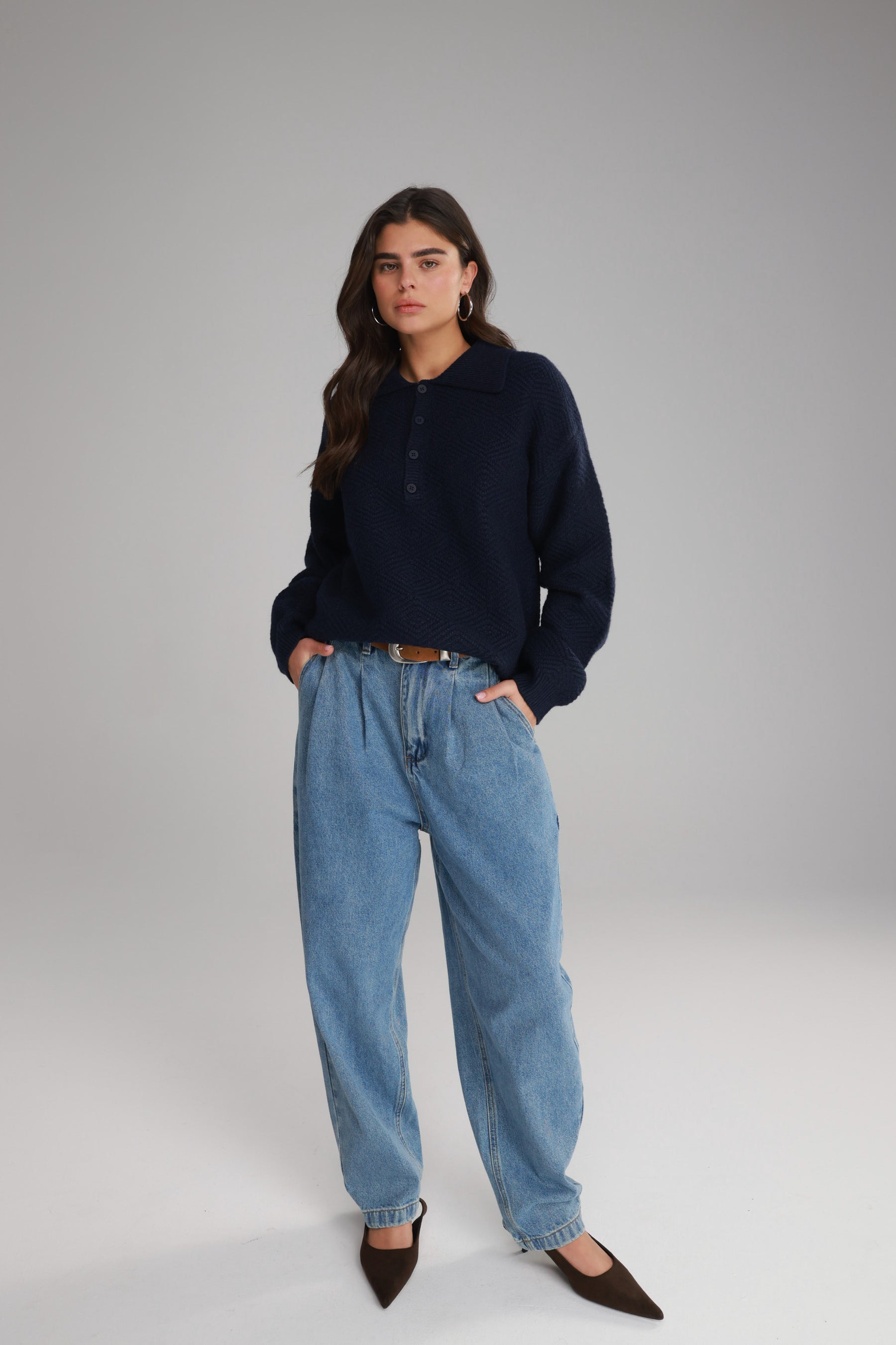 סוודר נורדי נייבי