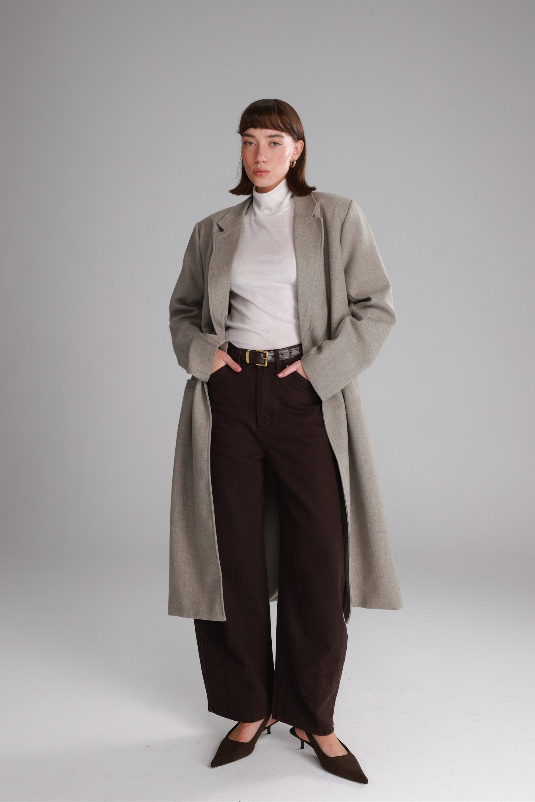 ג'ינס לורן חום כהה