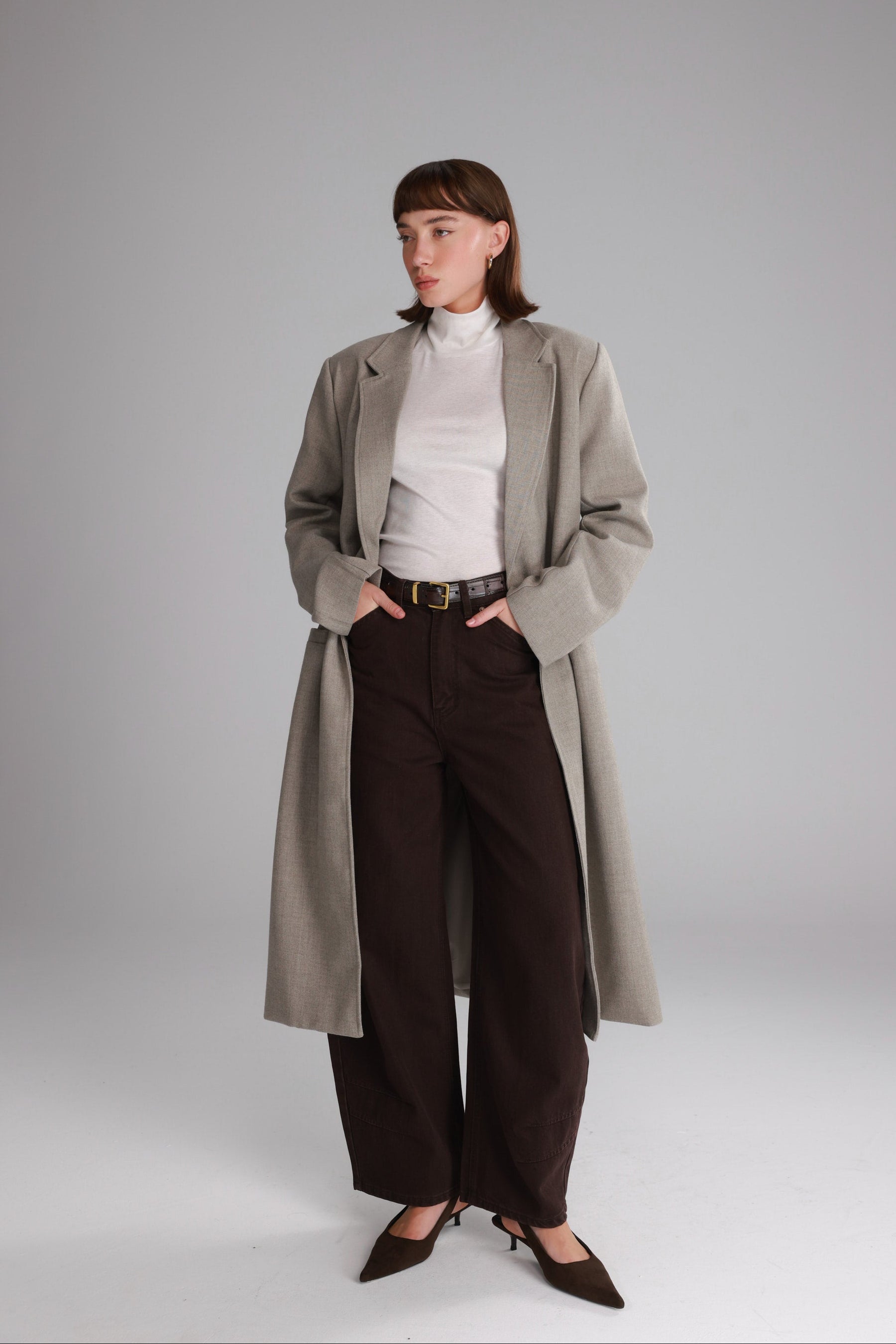 ג'ינס לורן חום כהה