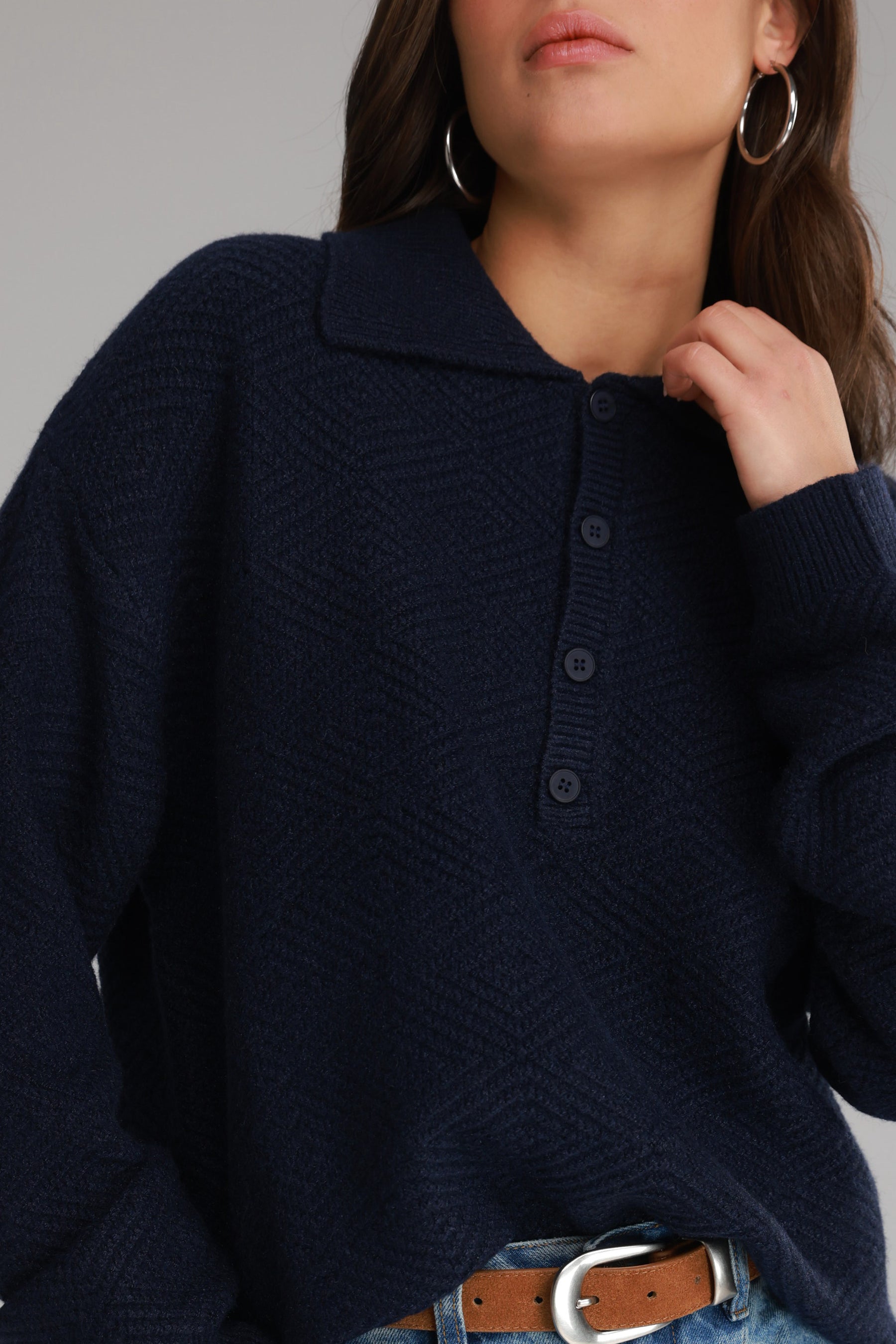 סוודר נורדי נייבי