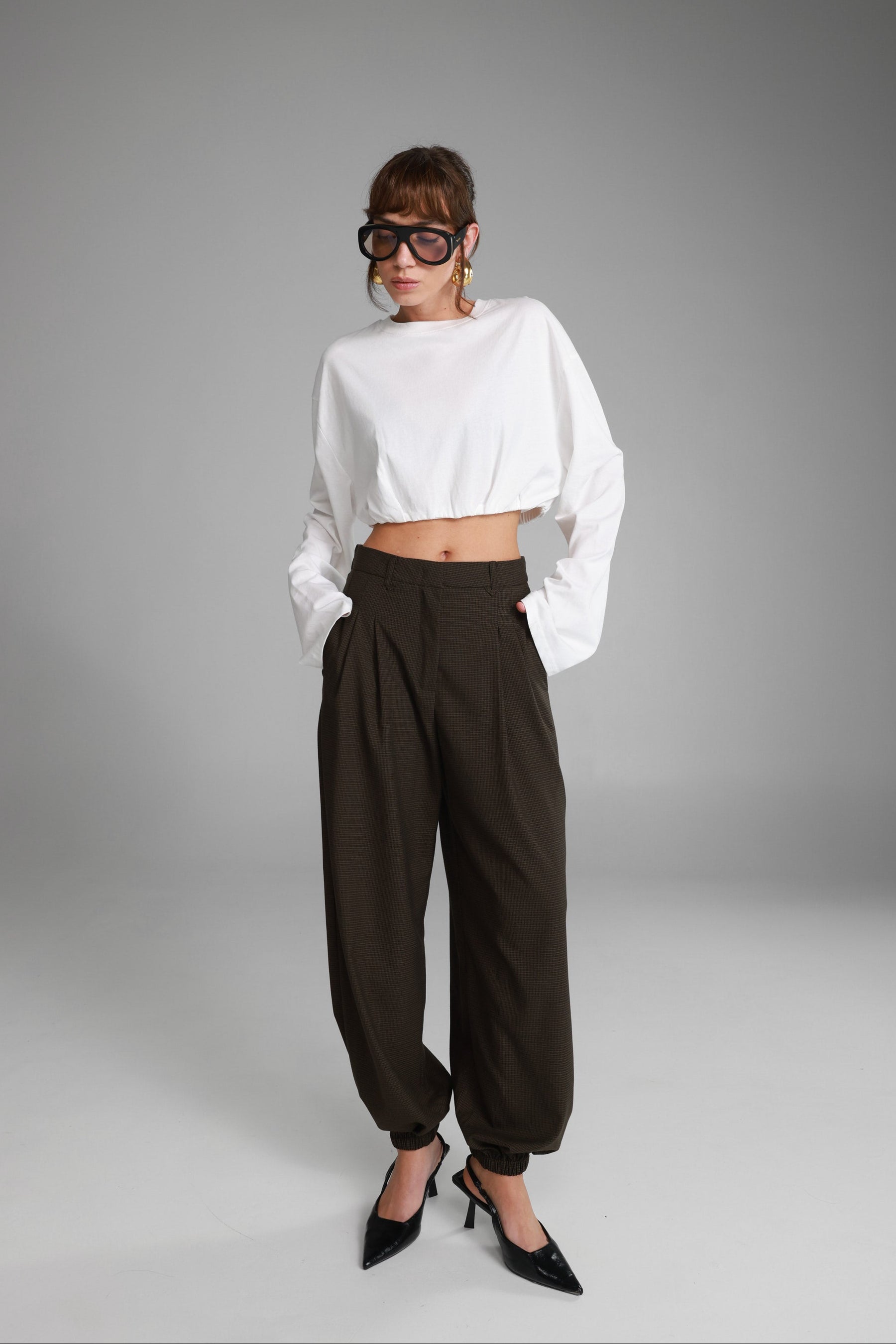 מכנסי הנרי ארוכים משובצים