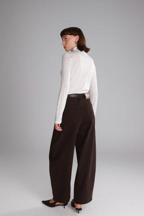 ג'ינס לורן חום כהה