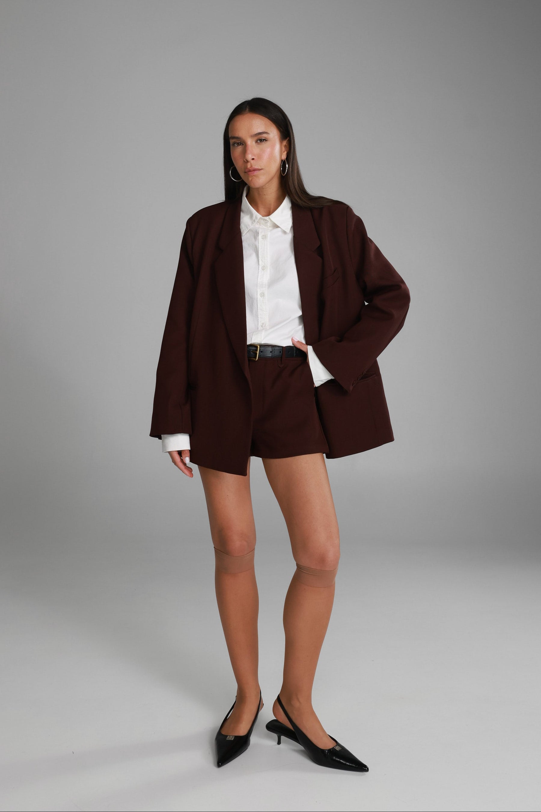 מכנסי הנרי קצרים בורדו