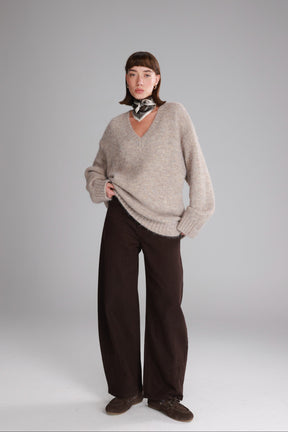 סוודר סאלי בז'