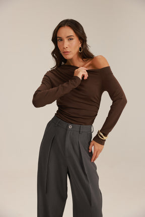 חולצת מון חומה