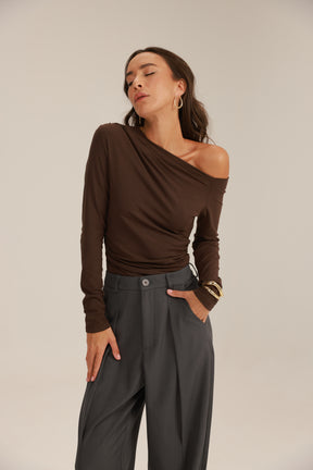 חולצת מון חומה