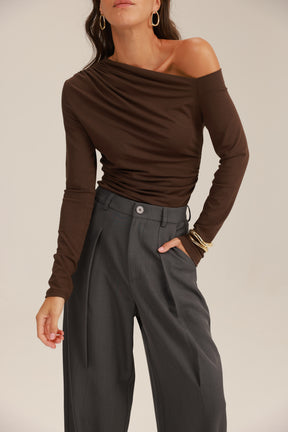 חולצת מון חומה