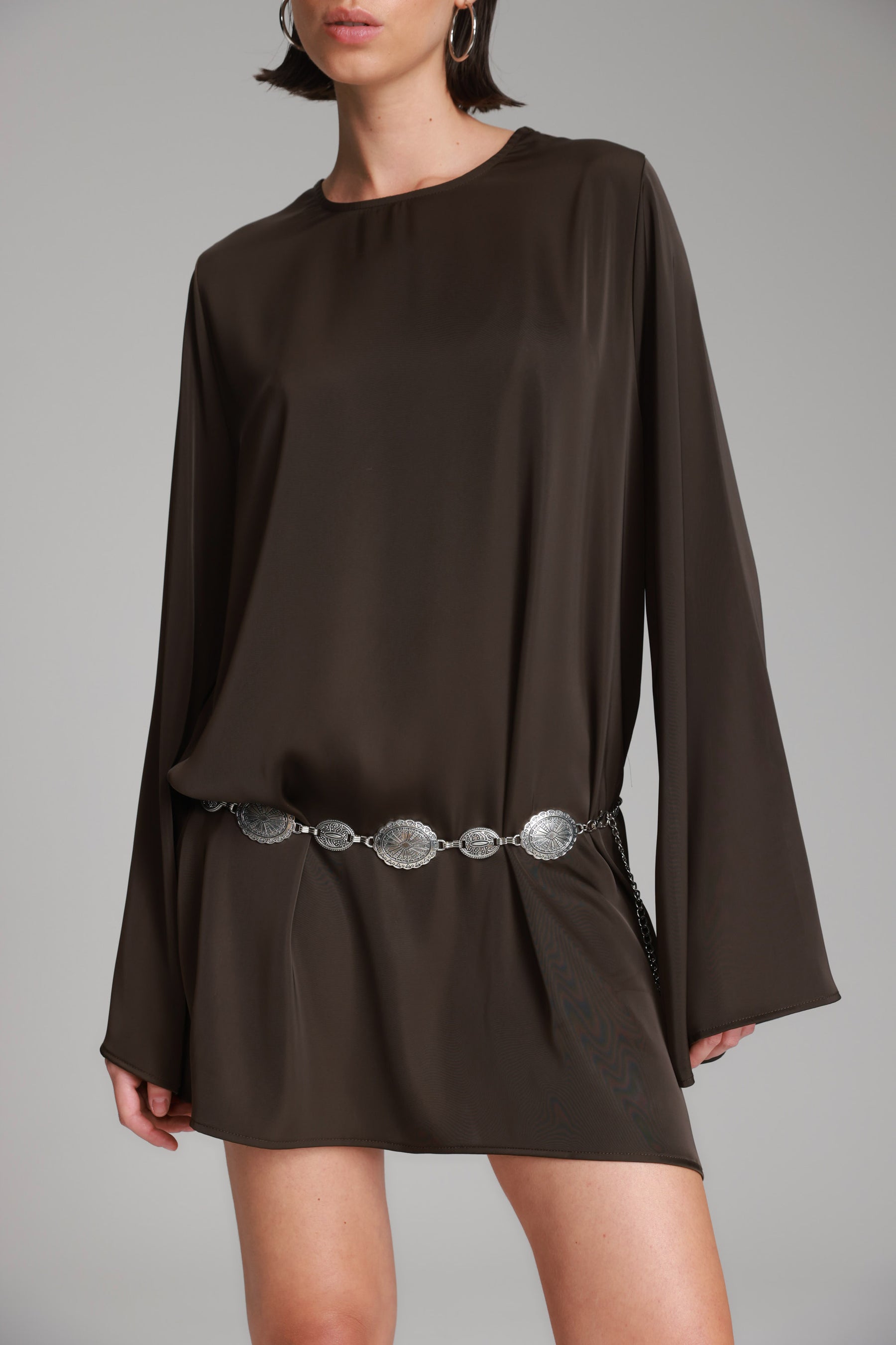 שמלת אודרי חום כהה