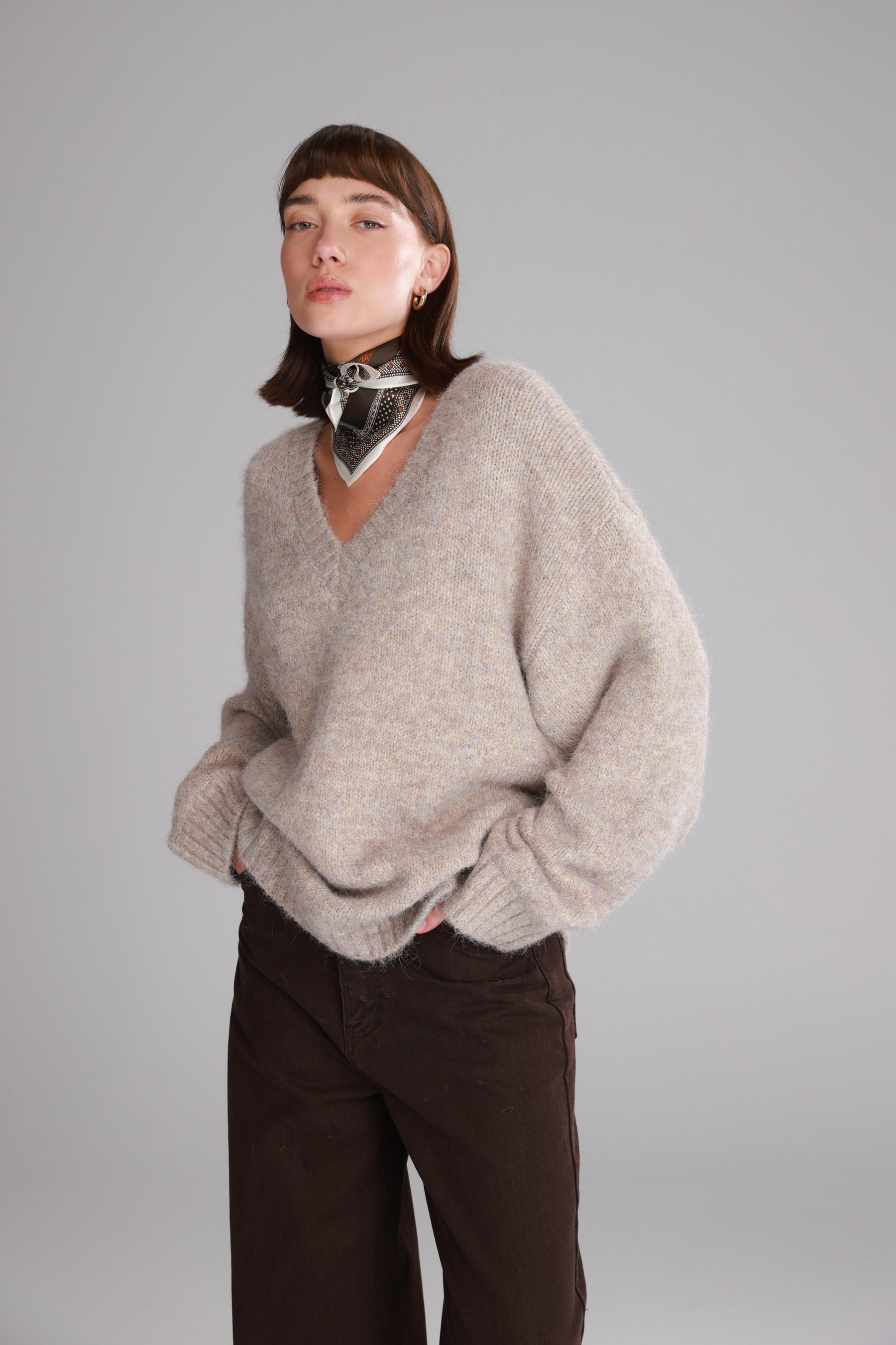 סוודר סאלי בז'