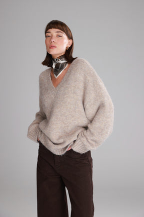 סוודר סאלי בז'