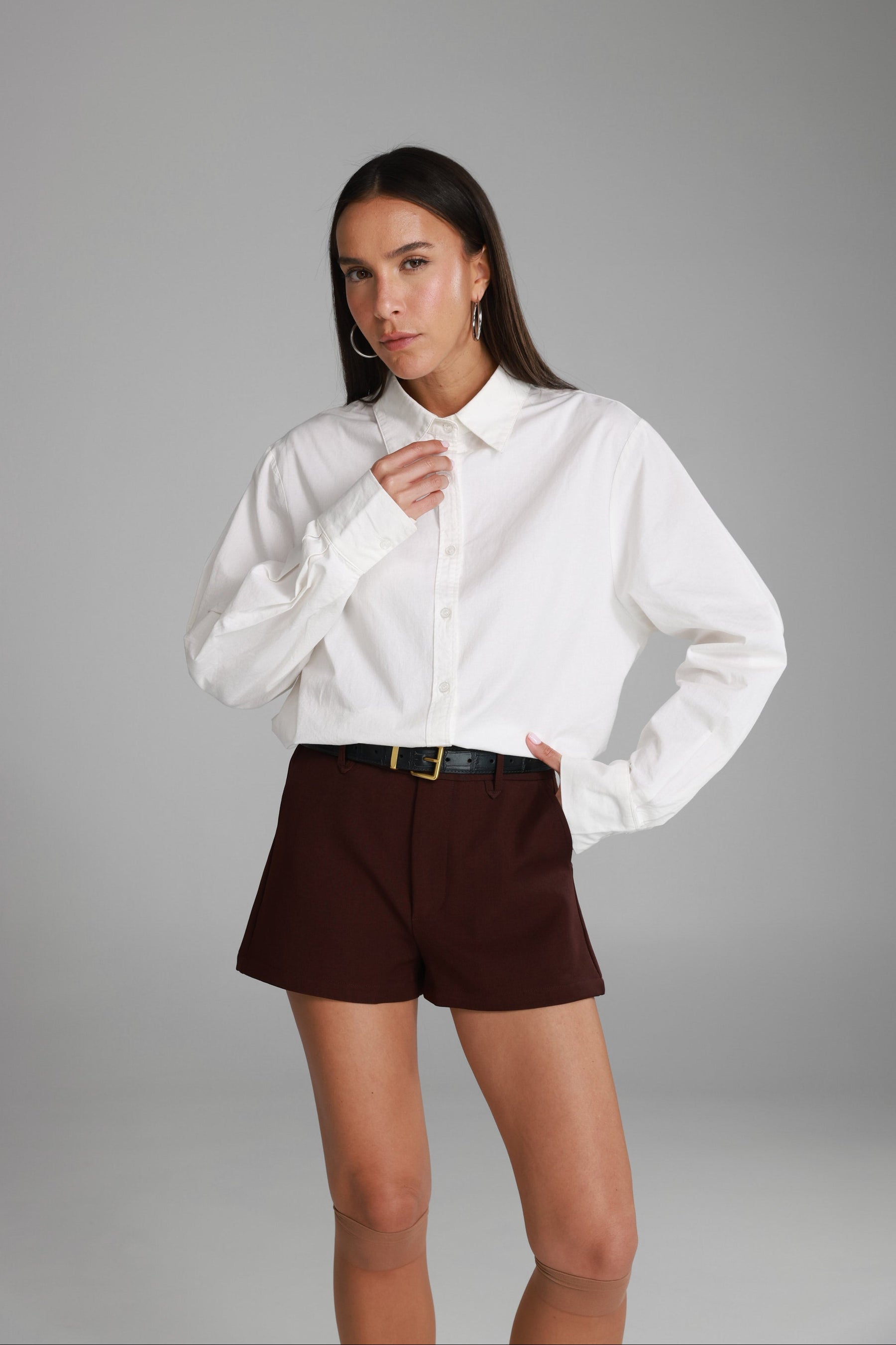 מכנסי הנרי קצרים בורדו