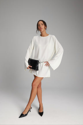 שמלת אודרי שמנת