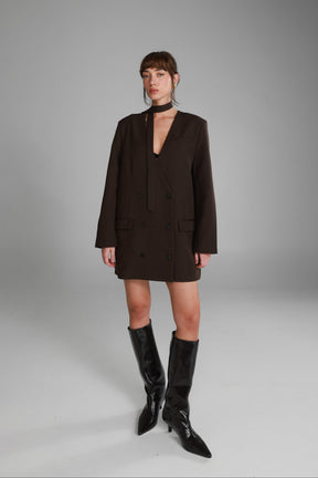 שמלת בלייזר ויקטוריה חומה