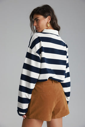 חולצת לורי פסים נייבי/לבן