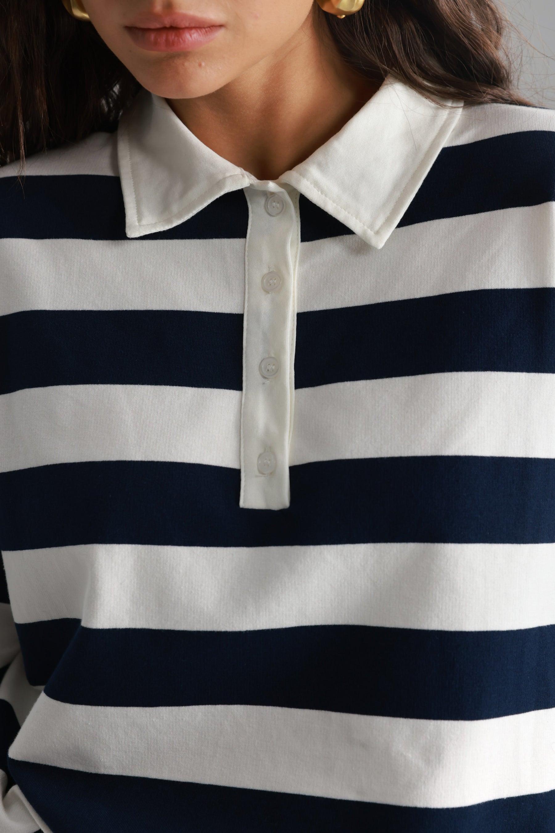 חולצת לורי פסים נייבי/לבן