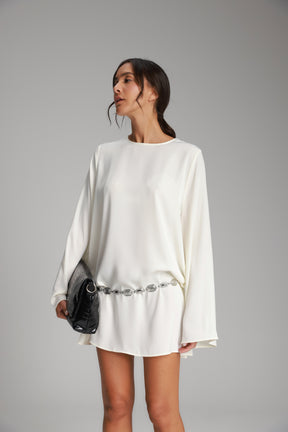 שמלת אודרי שמנת