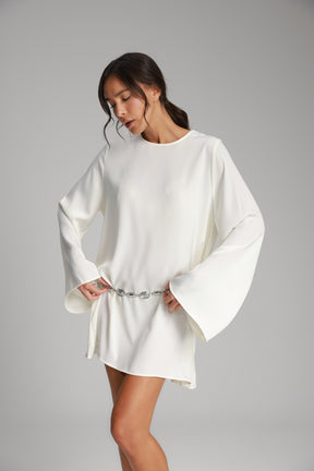 שמלת אודרי שמנת