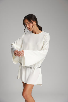 שמלת אודרי שמנת