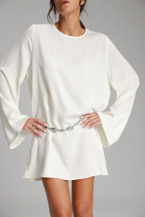 שמלת אודרי שמנת