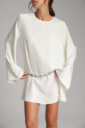 שמלת אודרי שמנת