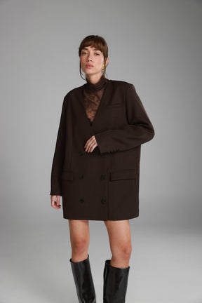 שמלת בלייזר ויקטוריה חומה