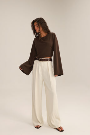 חולצת מלני חומה