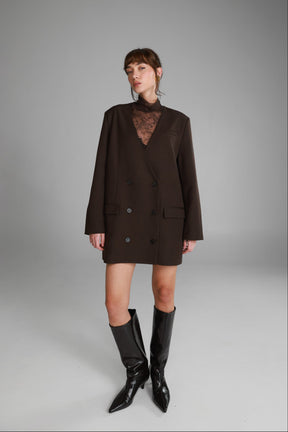 שמלת בלייזר ויקטוריה חומה