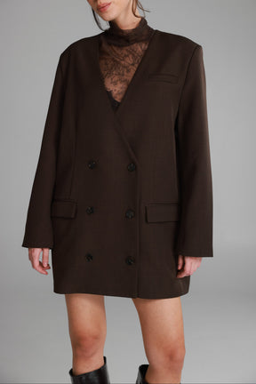 שמלת בלייזר ויקטוריה חומה