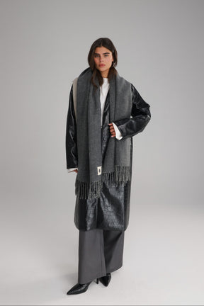 צעיף ברטו אפור כהה