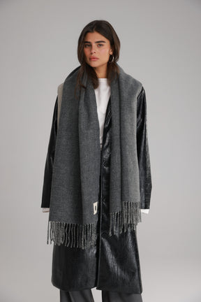 צעיף ברטו אפור כהה