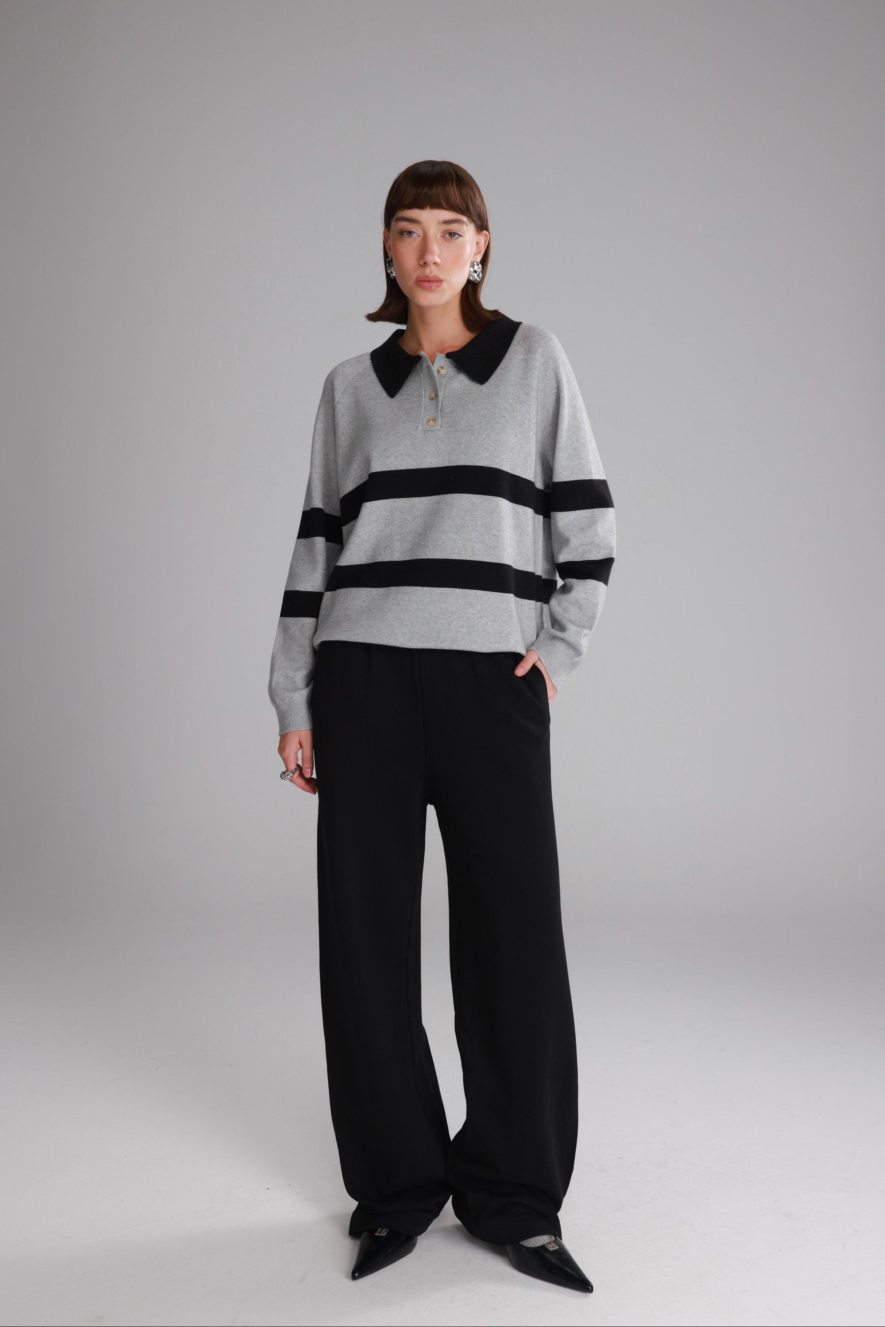 מכנסי אוולין שחורים